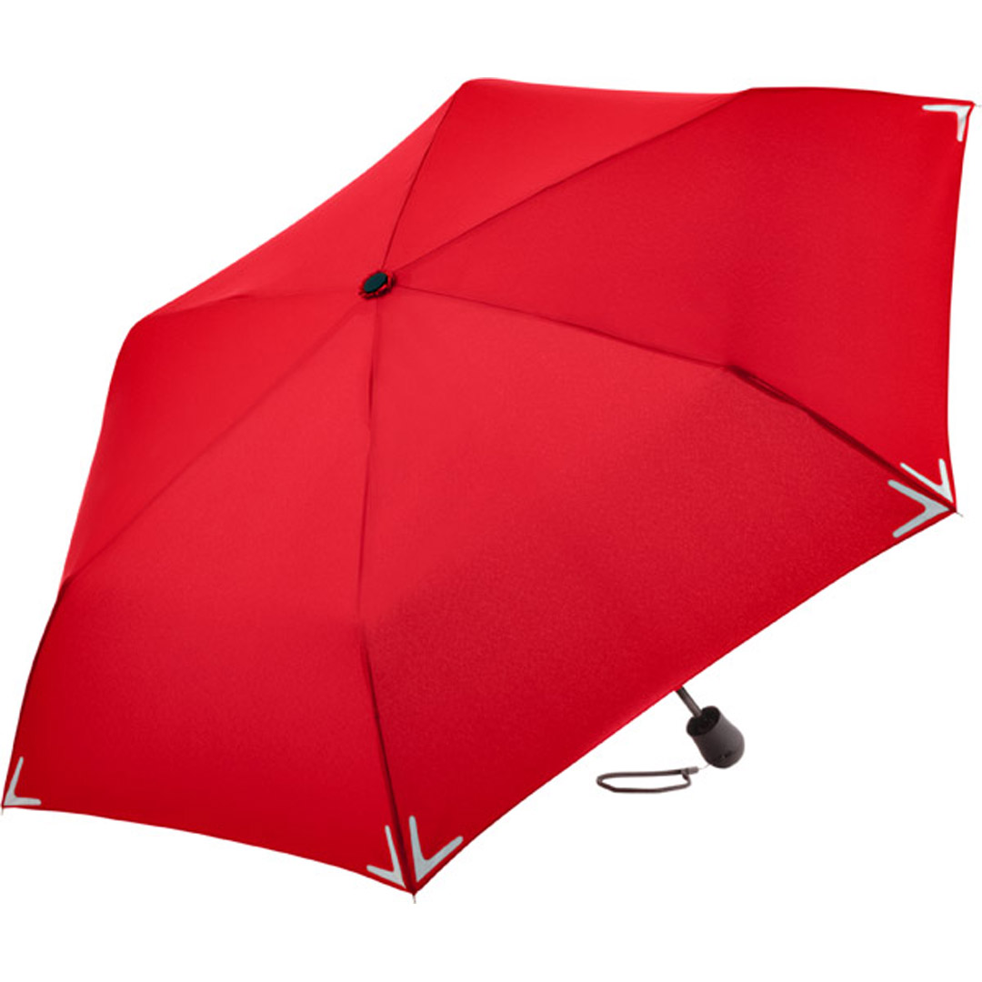 FARE Mini-Taschenschirm Safebrella® LED-Lampe rot
